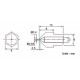 Buse laiton 0.4mm / MK7 MK8 Larg. tête 8mm