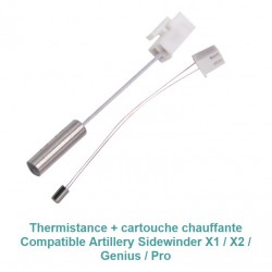 Kit Thermistance + Cartouche chauffante - Artillery X1 / X2 / Genius / Genius Pro