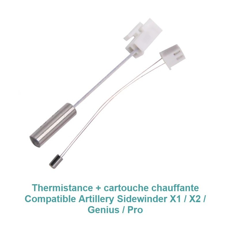 Kit Thermistance + Cartouche chauffante - Artillery X1 / X2 / Genius / Genius Pro