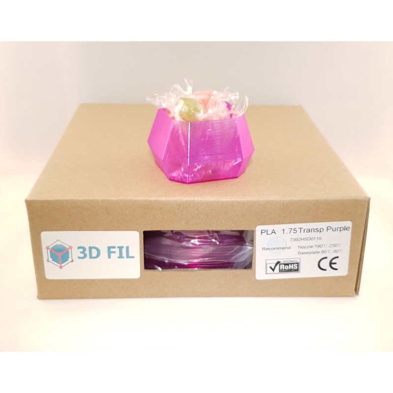 Bobine 1kg PLA Violet transparent - 1.75mm