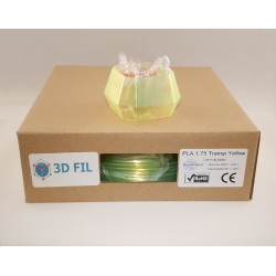 Bobine 1kg PLA Jaune transparent - 1.75mm