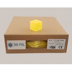 Bobine 1kg PLA Jaune effet soie