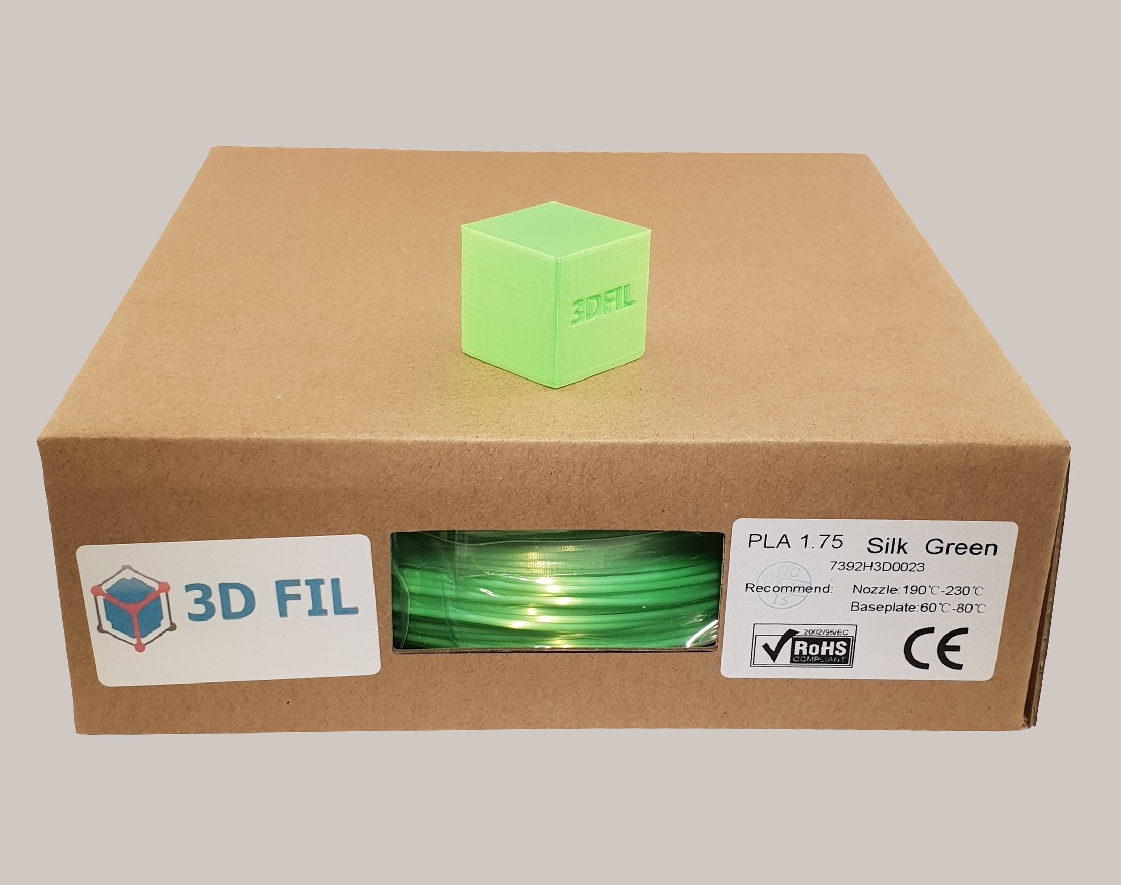 Bobine 1kg PLA Vert (effet soie) - 1.75mm - 3DFIL