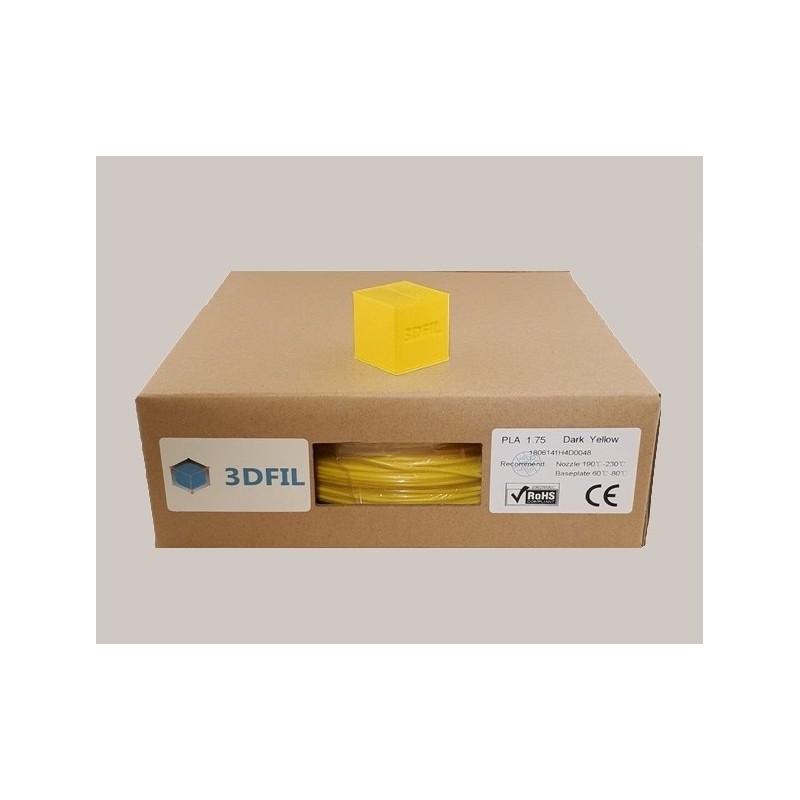 Bobine 1kg PLA Jaune Foncé - 1.75mm - Filament PLA pas cher 